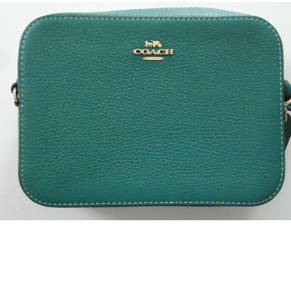 Coach Handbags - COACH Box Crossbody Bag In Pebble Leather Bright Jade $250 MSRP